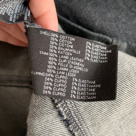 Ralph Lauren Black Label Leather Lamb Denim Stretch Dress sz 6 - Picture 5 of 9